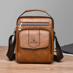 Large Capacity Shoulder Bag Casual Crossbody Retro Handbag Ultra Lightweight Theft-Resistant Men’s Fashion Messenger Bag