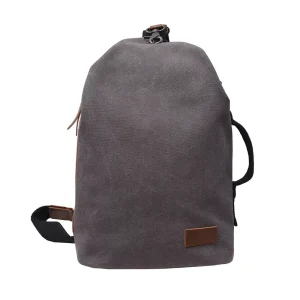 Large Capacity Simple Casual Men’s Chest Bags Travel Shoulder Crossbody Bag Handle Casual Canvas Sports Backpack