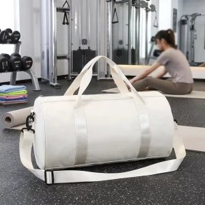 Large Capacity Solid Color Fitness Swimming Bag Zipper Dry Wet Separation Wear Resistant Mens Shoulder Yoga Soccer Bag