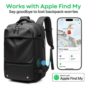 Large Capacity TSA Lock Waterproof Laptop Backpack with Dry Wet Separation Support Apple Find My