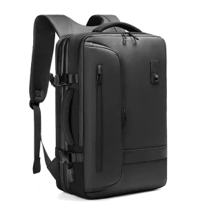 Large Capacity Travel Backpack, Men’s Outdoor Business Waterproof Expandable USB Laptop Backpack