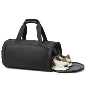 Large Capacity Travel Sport Duffel Luggage Storage Womens Gym Yoga Shoulder Bag With Shoes Compartment