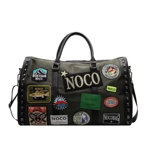 Large Capacity Trendy Weekend Duffel Bag Travel Bag Men Women Fashionable Badge Handbag Shoulder Bag New Travel