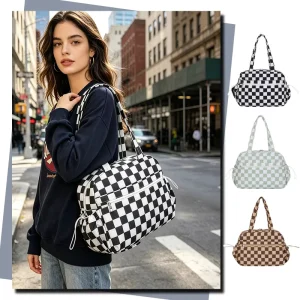 Large Capacity Waterproof Duffel Bag For Unisex Fashion Casual Travel Bag With Shoe Bag Simple Luggage Bag