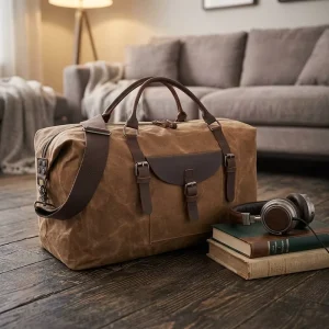 Large Capacity Waterproof Duffel Travel Luggage Bag for Men Custom Shoulder Weekend Canvas Duffle Bag