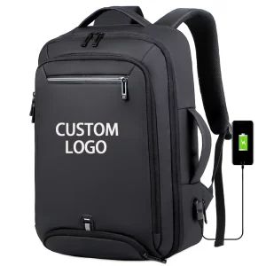 Large Capacity Waterproof Expansion Outdoor Travel Workers Men Laptop Backpack With Polyester Lining Zipper Closure