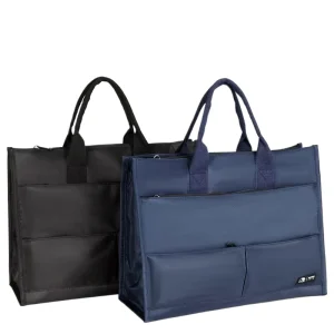 Large Capacity Waterproof Nylon Business Briefcase for Men A4 Zipper Closure Meetings & Offices