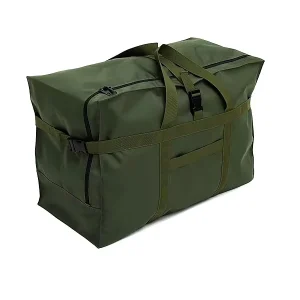 Large Fashion Travel Duffel Bag Zipper Closure Weekend Overnight Gym Bag Portable Multifunctional Green Canvas for Men Women