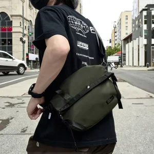 Large Folding Flap Men’s Messenger Bag Bicycle Casual Anti theft Crossbody Sport Waterproof Oxford Sling Bag Fashion Vintage
