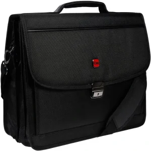 Large Men’s Women’s Polyester Laptop Briefcase Padded Notebook Tablet Compartment 15.6 Inch Work Bag