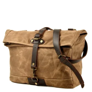 Large Size Khaki Vintage Waxed Canvas Men’s Messenger Bag Water Resistant School Bag 86060 Male Fashion Shoulder Bag