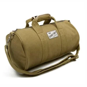 Large Vintage Canvas Weekender Duffle Bag Zipper Closure Pure Pattern for Men