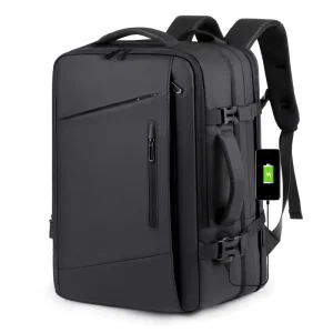 Large-capacity Backpack for Men’s Outdoor Travel Can Be Expanded Laptop Backpack with USB Charging Port Breast Clasp