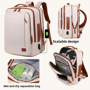 Large-capacity Waterproof Oxford Business Backpack with Urban Simplicity Style for Business Trips & Casual Use