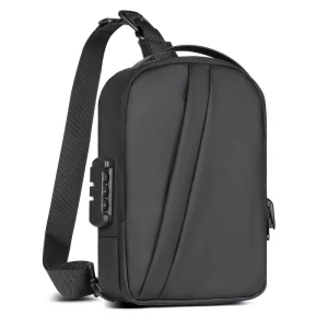 Layer Anti Theft Fashion Chest Bag Password Lock Waterproof Crossbody Bag Ergonomic Shoulder Strap Large Capacity Durable Oxford