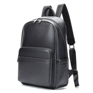 Leather Backpacks Men Genuine Office Computer Laptop Backpack Travel Backpack for Unisex Herren Rucksack Bags for Men