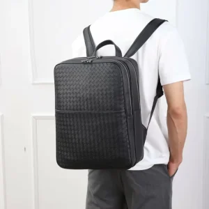 Leather Laptop Bagpack for Men Students Backpack High Capacity Computer Backpacks