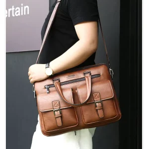 Leather Laptop Sleeve Bag for Macbook Air Pro 13 14 15.6 16 Inch Computer Notebook Laptop Sleeve Case Cover