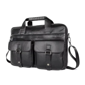 Leather Men Messenger Shoulder Cross Body Bag Genuine Leather Briefcase Men Fashion Real Leather Handbag