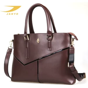 Leather Men’s Handbag with Horizontal Leather Business Soft Leather Shoulder Bag