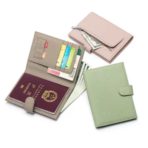 Leather RFID Ultra-thin Passport Bag Multifunctional Travel Wallet Storage Bag