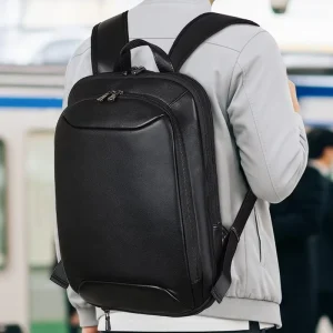 Leather Stylish Laptop Bag High Quantity Leather Backpack Fashion Business Style Cowhide Computer School Backpack Bag