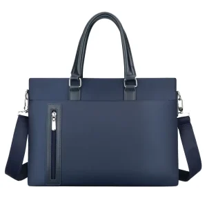 Leather Tote Men’s Travel Shoulder Crossbody Bag Retro Business Bag Briefcase Computer Bag