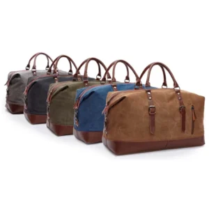 Leather Travel Duffel Bag Gym Sports Overnight Weekender Carry on Bag Leather Duffle Bag for Men