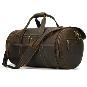 Leather Travel Handbag Fashion Weekend Designer Bags Men’s Tote Overnight Bag Large Duffle Bags