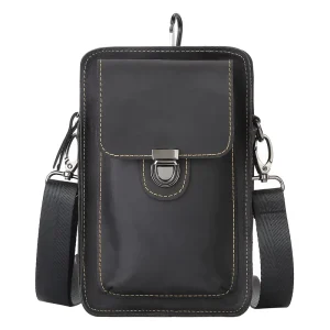 Leather Waist Bags for Men Genuine Cow Leather Male Fashion Shoulder Bag Small Casual Sling Bag 1300