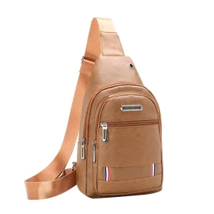 Leisure Couple Waterproof Bag with USB Port Polyester Material Zipper Closure