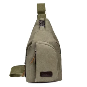Leisure Men Waist Chest Bag Sports Canvas Men’s Multi Functional Outdoor Tide Bag