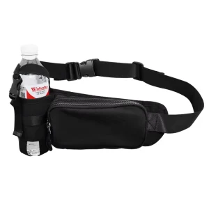 Lightweight Korean Style Nylon Unisex Running & Cycling Waist Bag with String Closure for Outdoor Sports and Durable Phone Case