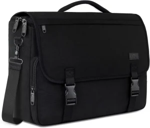Lightweight Men’s 15.6 Inch Laptop Briefcase Water Resistant Crossbody School Satchel Bag Fashion Geometric Messenger Bag