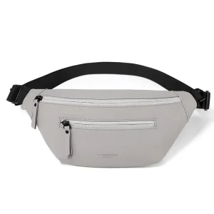 Lightweight Men’s Waist Bag Crossbody PU Mobile Phone Small Water Resistant Zipper Travel Working Dumpling Bag
