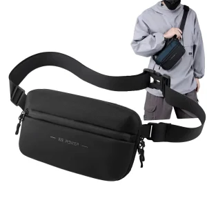 Lightweight Nylon Zipper Crossbody Bag for Men Breathable Outdoor Travel Sports Men’s Chest Bags
