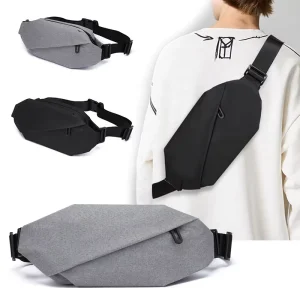 Lightweight Oxford Custom Logo Sling Bag Men’s Outdoor Casual Running Chest Crossbody Bag