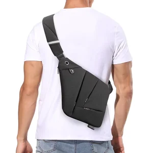 Lightweight Unisex Slim fit Anti theft Waterproof Polyester Zipper Closure Chest Crossbody Bag Sport Travel Outdoor Durable