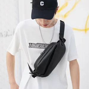 Lightweight Waterproof Crossbody Bag Sling Shoulder Fashion Chest Bag for Men Men’s Lightweight and Durable Suitable for Outdoors