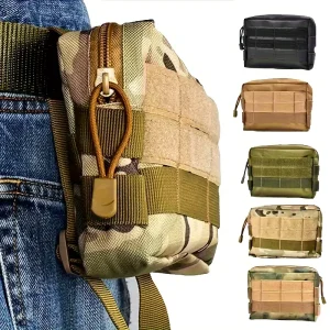 Lightweight and Durable Men’s Tactical Pouch Adjustable Waist Bag for Outdoor Activities Black Casual Utility Holster Bags