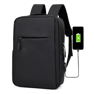 Logo Custom Durable Travel Oxford School Bag 15.6 Inch Student Business Men’ Laptop Backpack with USB