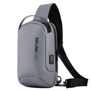 Long New USB Anti theft Men’s Chest Bag Outdoor Casual Waterproof Shoulder Crossbody Bag
