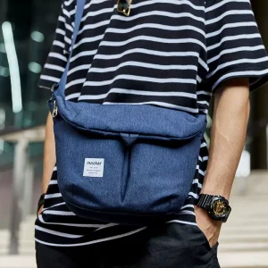 Low Minimum Order Casual Men’s Polyester Waterproof Retro Fashion Crossbody Bag