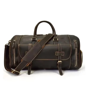 Low Tariff Southeast Asia Made ZB321 Vintage Vegan Leather Waterproof Foldable Large Men’s Travel Duffle Bag Custom Duffel Bag