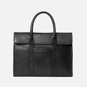 Luxurious High Quality Handmade Custom Logo Genuine Leather Polyester Men’s Messenger Bag Soft Business Briefcase