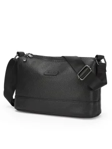 Luxury Business Casual Men’s Crossbody Shoulder Messenger Bag PU Fashion Letter Waterproof Small Daily Use