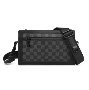 Luxury Designer Men’s Small Messenger Shoulder Bag Custom All Printing Polyester Waterproof PU Leather