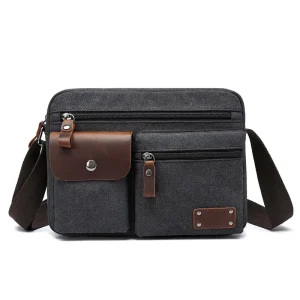 Luxury Designer Multi-Function Vintage Geometric Crossbody Messenger Bag Canvas Men’s Summer Fashion Waterproof Dress