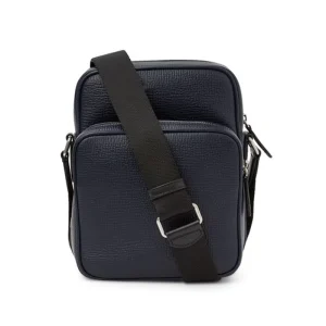 Luxury Fashion Custom Logo Genuine Leather RFID Protection Zipper Men’s Shoulder Messenger Crossbody Reporter Bag Multi Pockets