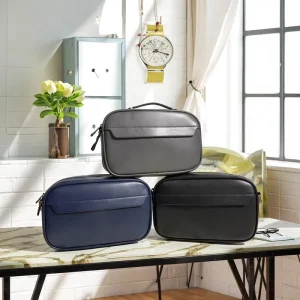 Luxury Men’s Crossbody Shoulder Bag Business Casual National Waterproof Durable PU Geometric Pattern Fashionable for Spring